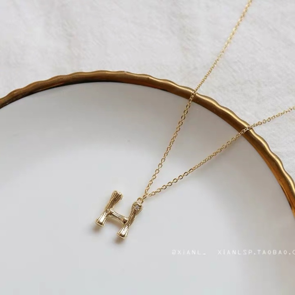 H letter necklace